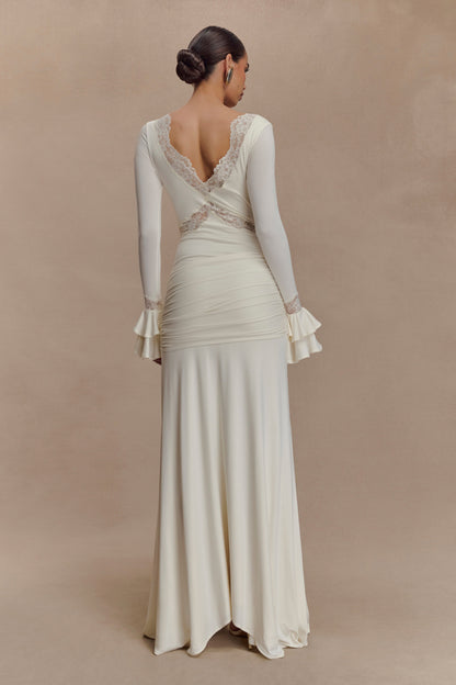 Electra Lace Satin Maxi Dress