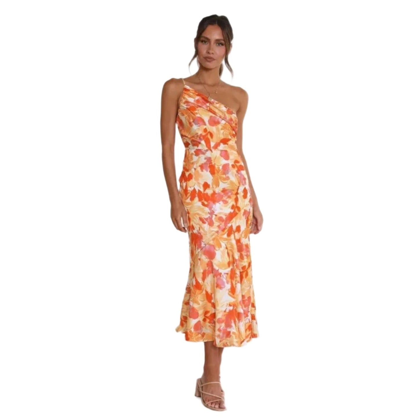 Asymmetrical Floral Maxi Dress for Women