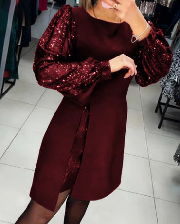 Elegant Sequin Embroidered Dress